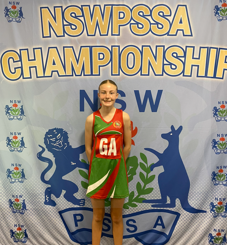 Student at the Netball state championships